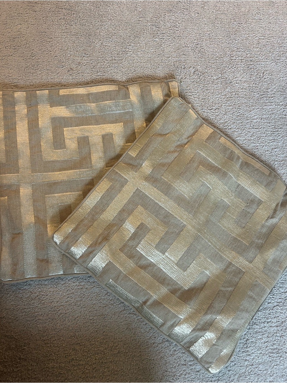 Luminous Gold Geometric Accent Pillow Cover - Home Accents